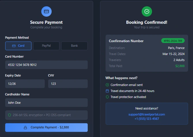 Payment & Confirmation